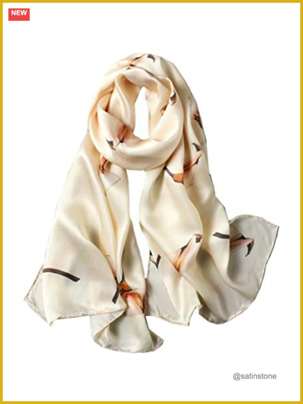 100% Silk Long Scarf Women Oblong Shawls Gift Packed